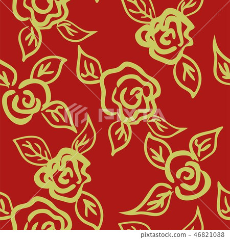 Vector graphic roses on a background. 46821088