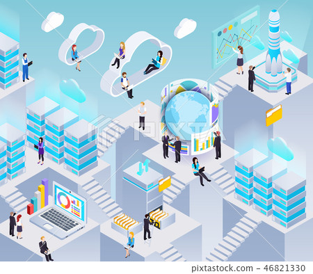 Big Data Isometric Composition Big Data Isometric Composition 46821330