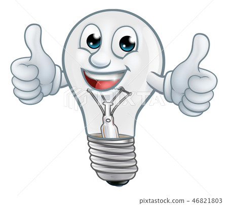 Light Bulb Cartoon Character Lightbulb Mascot Light Bulb Cartoon Character Lightbulb Mascot 46821803