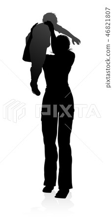 Mother and Child Family Silhouette Mother and Child Family Silhouette 46821807