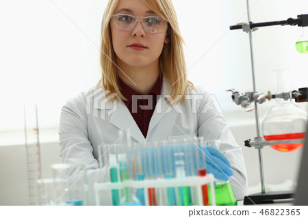 Smiling beautiful technician woman portrait 46822365