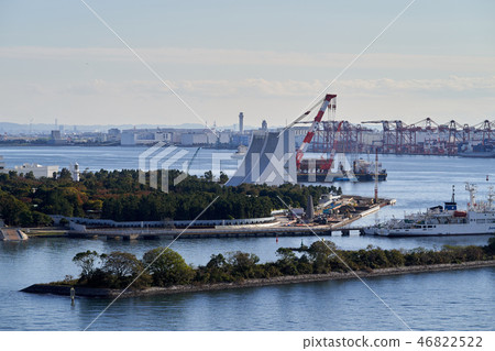 Urban landscape Tokyo Bay Odaiba Rinkai subcenter Urban landscape Tokyo Bay Odaiba Rinkai subcenter 46822522