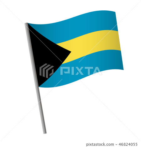 bahamas flag icon-插圖素材 [46824055] - PIXTA圖庫