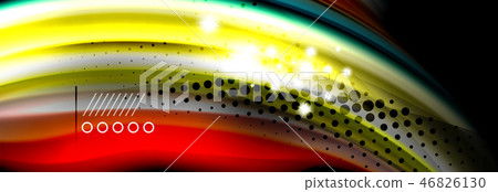 Rainbow color fluid wave lines flow poster. Wave Liquid shapes design Rainbow color fluid wave lines flow poster. Wave Liquid shapes design 46826130