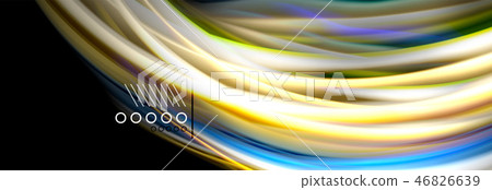 Color flow poster. Wave Liquid shape color background. Art design for your design 46826639