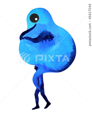human carrying abstract monster ghost on shoulder human carrying abstract monster ghost on shoulder 46827048