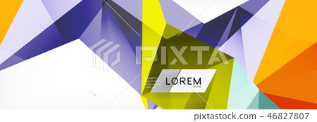 Mosaic triangular low poly style abstract geometric background. Polygonal vector. Abstract white Mosaic triangular low poly style abstract geometric background. Polygonal vector. Abstract white 46827807