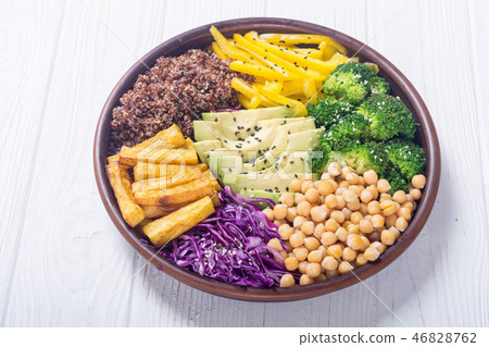 Healthy vegan salad . Buddha bowl Healthy vegan salad . Buddha bowl 46828762