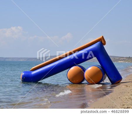 Inflatable slides to slide into the water Inflatable slides to slide into the water 46828899