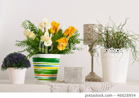 shelves with various things in the room shelves with various things in the room 46828954