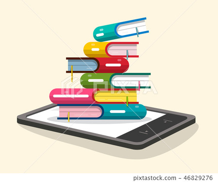 Books Heap on Phone, Tablet or Reader 46829276