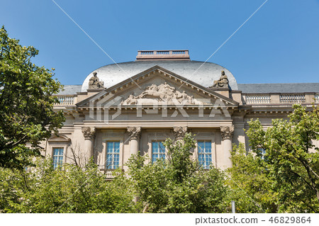 Berlin State Library building facade, Germany. 46829864