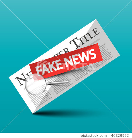 Fake News Vector Icon with Newspapers Fake News Vector Icon with Newspapers 46829932