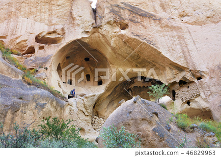 ancient residential caves cut down in the mountain ancient residential caves cut down in the mountain 46829963