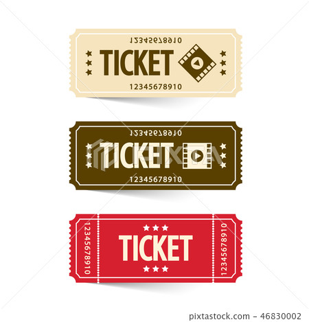 Tickets Set. Vector Cinema Ticket. 46830002