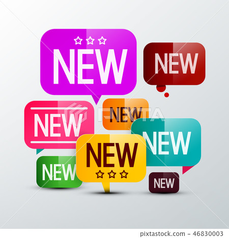 New Labels Set. Colorful Vector Tags. 46830003