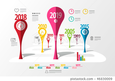 Colorful Vector Timeline Laout.  46830009