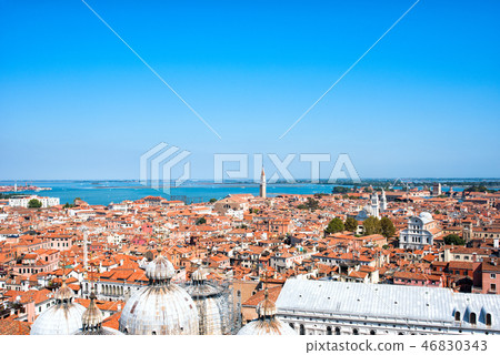 Europe. Italy. View of the tiled red roofs of Venice Europe. Italy. View of the tiled red roofs of Venice 46830343