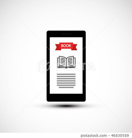 E Book Reader. Vector E-book Reader Symbol. 46830589