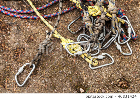 Ropes with carbines Ropes with carbines 46831424
