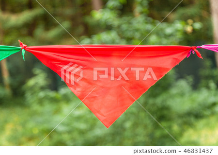 Red flag of a garland Red flag of a garland 46831437