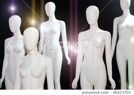 White Naked Mannequin over black background 46833703