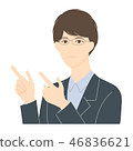 A man pointing at a finger 46836621