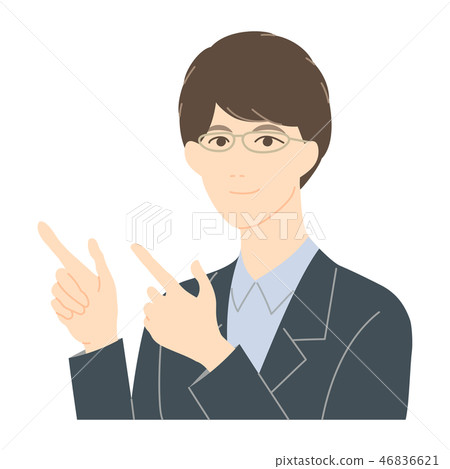 指向手指的一個人 46836621