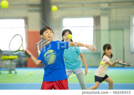 網球學校體育俱樂部孩子教室圖像 46836935