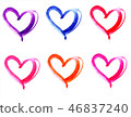 Hand drawn grungy heart. 46837240