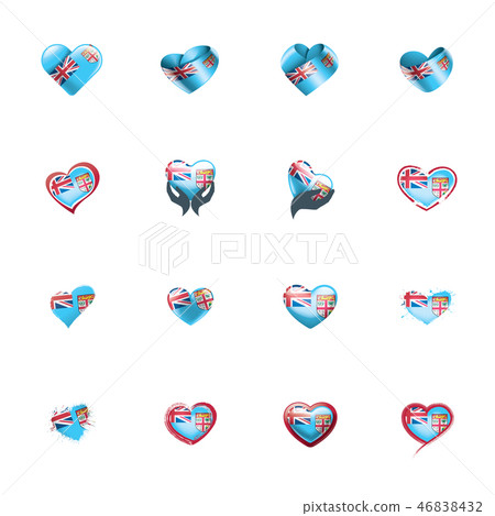 Fiji flag, vector illustration on a white background 46838432