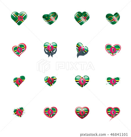Dominica flag, vector illustration on a white background 46841101