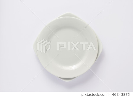 empty plate on white background empty plate on white background 46843875