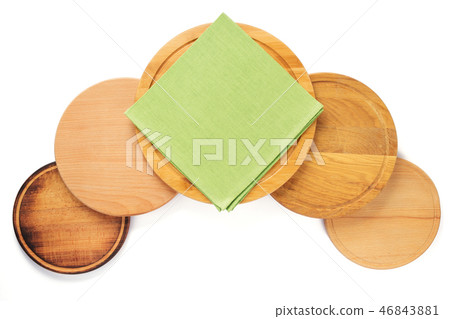 wooden pizza or bread cutting board 46843881