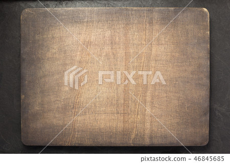 retro sign board on slate stone background 46845685