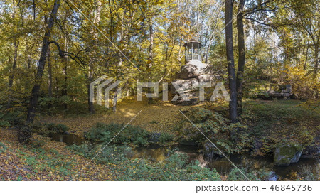 Old Alcove in Sofiyivka Park in Uman, Ukraine 46845736