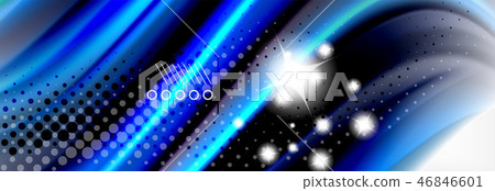 Abstract wave lines liquid fluid rainbow style color stripes background. Artistic illustration for Abstract wave lines liquid fluid rainbow style color stripes background. Artistic illustration for 46846601