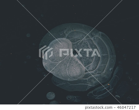 Fantastic shapes of frozen bubbbles. Cracks 46847217