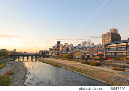 京都,鴨川早晨 京都,鴨川早晨 46847291