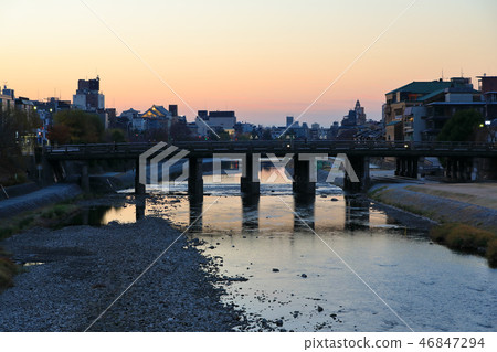 京都,鴨川早晨 京都,鴨川早晨 46847294