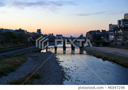 京都,鴨川早晨 京都,鴨川早晨 46847296