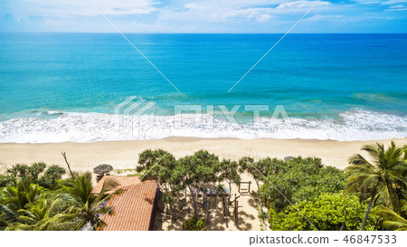 Panoramic view of the beautiful ocean coast Panoramic view of the beautiful ocean coast 46847533