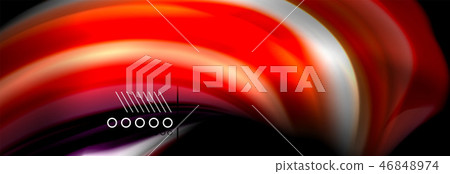 Color flow poster. Wave Liquid shape color background. Art design for your design 46848974
