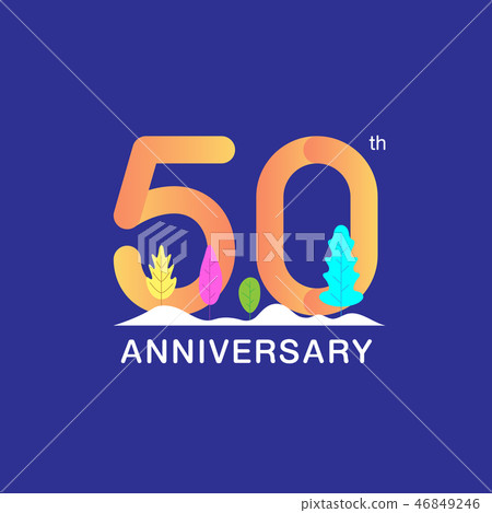 50 years anniversary celebration logotype. 46849246