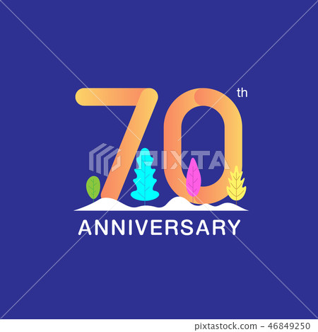 70 years anniversary celebration logotype. 70 years anniversary celebration logotype. 46849250