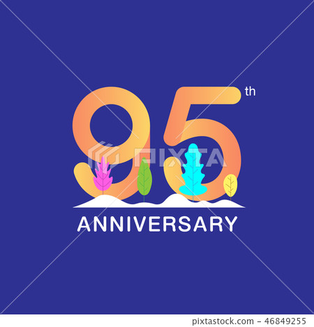 95 years anniversary celebration logotype. 46849255