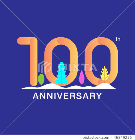 100 years anniversary celebration logotype. 100 years anniversary celebration logotype. 46849256