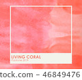 brush and paint texture on paper living coral.  46849476