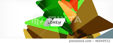 Mosaic triangular low poly style abstract geometric background. Polygonal vector. Abstract white 46849552