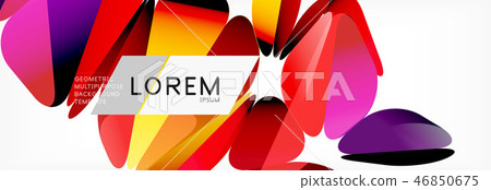 Triangle 3d polygonal art style. Future geometric design. Vector geometry futuristic illustration 46850675